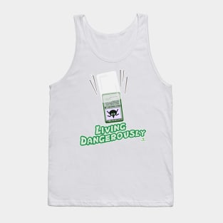 Living Dangerously Card Sleeve Epic Gamer Design Tank Top